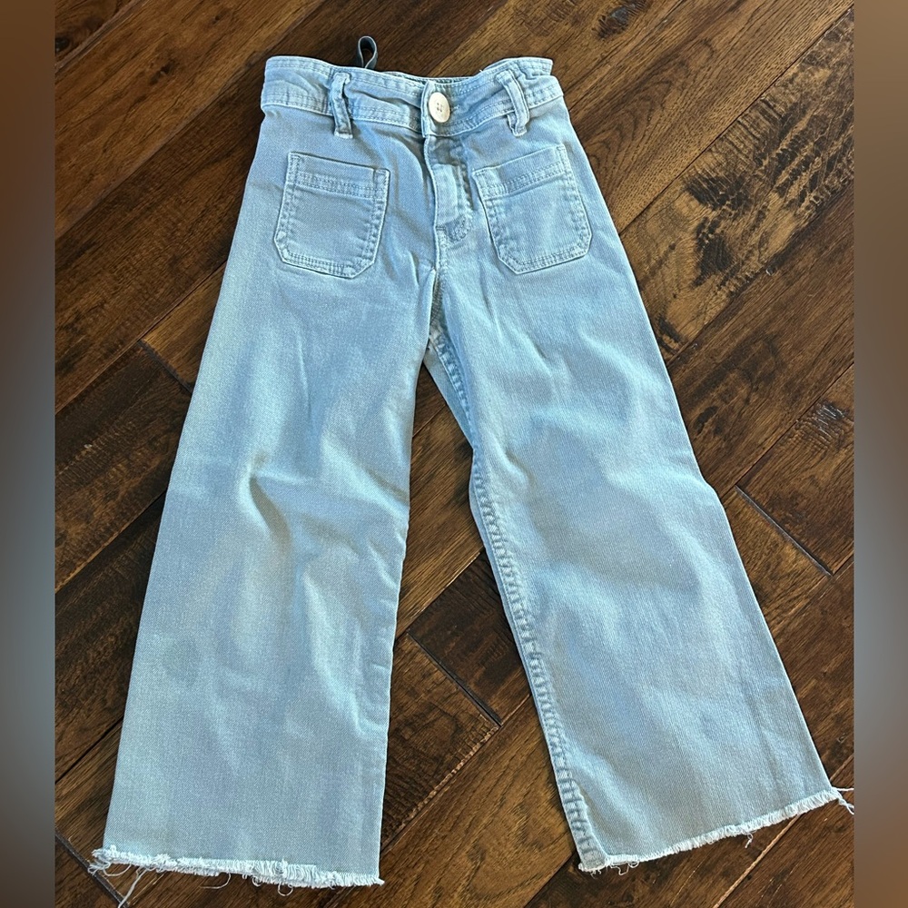 Zara Kids Light Blue Wide-Leg Jeans